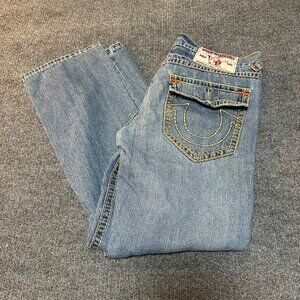 True Religion Joey Super T Denim Jeans Mens Size 36x34 Made In USA
